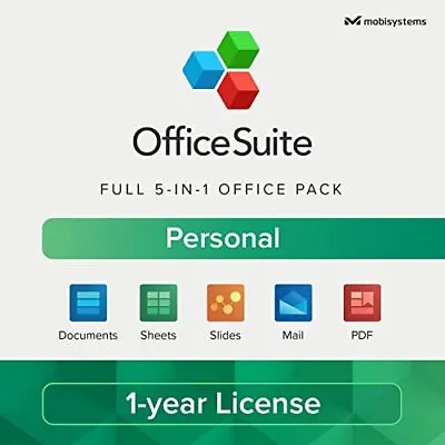 OfficeSuite Personal Compatible With Microsoft® Office Word® Excel® & PowerPo... • $59.75