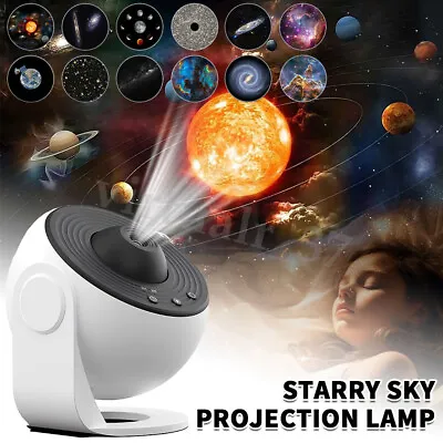 13in1 Planetarium Galaxy Starry Sky Projector Night Light Rotating Star LED Lamp • £22.97