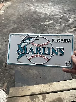 VTG Florida Marlins MLB METAL LICENSE PLATE CAR 1990s New Rare Logo Baseball • $14.80