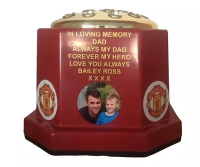 Dad Memorial Grave Football Pot. All Teams Done  Memorial Flower Grave Vase. • £44.99