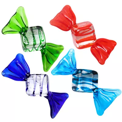  4 Pcs Colored Candies Stained Glass Candy Ornaments Wedding • £9.69