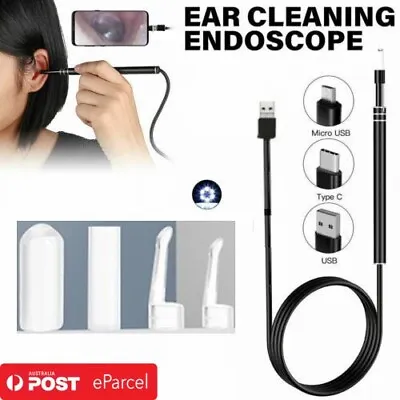 LED Ear Camera Cleaner Endoscope Otoscope Scope Pick Ear Wax Removal Scoop Tool • $6.99