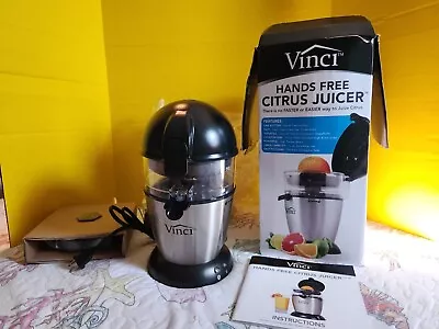 Vinci Hands Free Citrus Juicer  Open Box E19010 Silver Black • $75.99