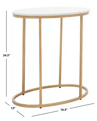 Safavieh Tage Marble Side Table Reduced Price 2172716026 ACC3711A • $98