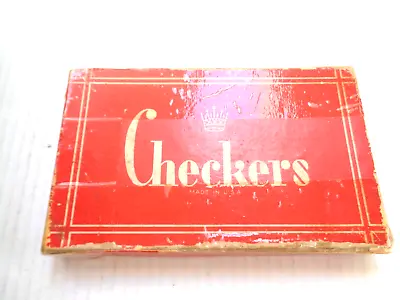 Vintage Wooden Checker Set Red & Black/no Board Checkers Only • $9.99