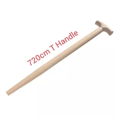 Replacement Spare Wood Wooden Shaft Tapered T Handle Garden Shovel Fork Spade • £9.99