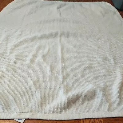 Vintage Curity White Cotton Waffle Weave Thermal Baby Blanket 26”x33” • $21.44