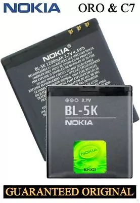 $18.04 • Buy Genuine Battery Nokia Oro C7 C7-00 N85 N86 X7 X7-00 701 8mp Bl-5k