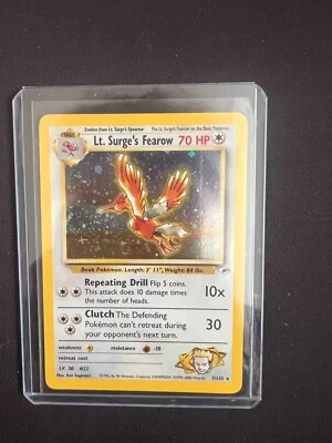 $19.99 • Buy Pokémon TCG Lt. Surge's Fearow Gym Heroes 7/132 Holo Unlimited Holo Rare