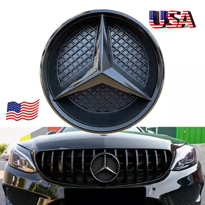 Fit For Mercedes Benz Front Grille Star Emblem Black Badge C117 W205 W166 W212 • $25.76