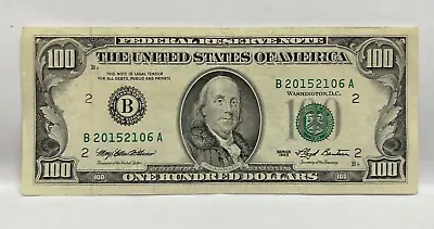 Series 1993 US One Hundred Dollar Bill $100 New York B 20152106 A • $133