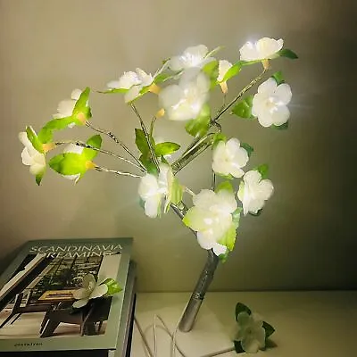 £20.14 • Buy Artificial LED Rose Flower Tree Light Table Lamp Fairy Bonsai USB Night Light