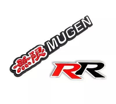 Mugen RR Car Rear Sticker Boot Trunk Side Emblem Badge For Honda Acura Red • $33.99