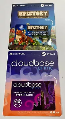 GeekFuel Cloudbase Prime & Epistory Typing Chronicles Downoadable Steam Games • $9.95