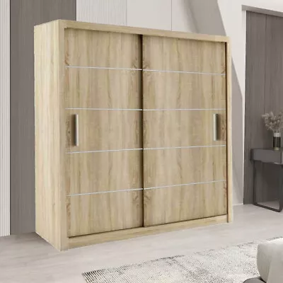 INTERIOR EMPORIUM'S ONYX 2 Sliding Door WARDROBE (PLAIN DOORS / WITHOUT MIRROR) • £314