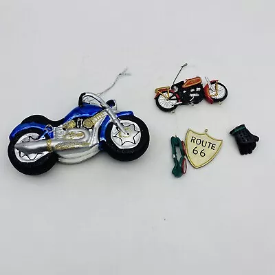 Motorcycle Christmas Ornaments Set Of 2 • $12.74