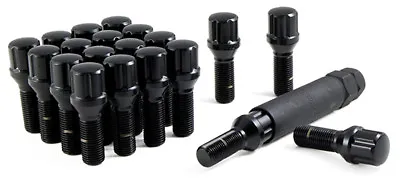 10x Pc 14x1.5 SPLINE TUNER LUG BOLT BLACK WHEEL LOCK 33MM SHANK AUDI MERCEDES VW • $29.99