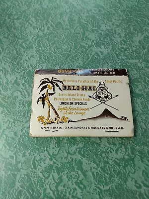 Vintage Matchbook Collectible Ephemera C21 Lynnfield Massachusetts Tiki Bali Hai • $29.99