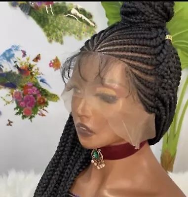 £100 • Buy Frontal Lace Handmade Braided Wig. Box Braided, Locs Wig.