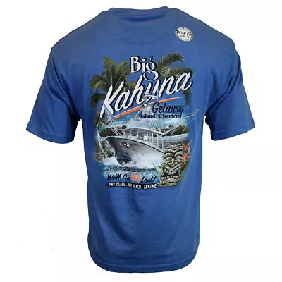 Men's T-Shirt NEWPORT BLUE-Big Kahuna-beach Side -Island Getaway-Size M-L Only • $18.99