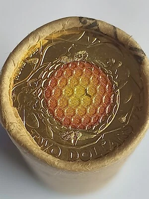 $130 • Buy 2022  Australian  Honey Bee  $2 Coloured Coin Roll UNC