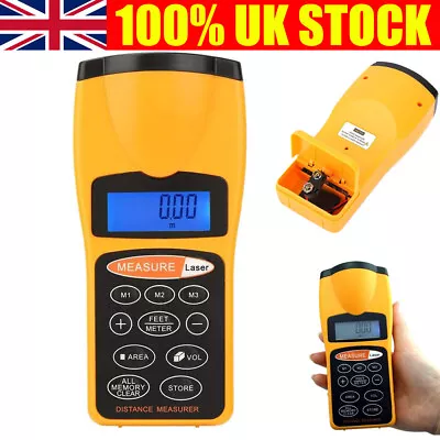 Distance Measure Meter Handheld Ultrasonic Meter Laser Range Finder Distance • £14.90