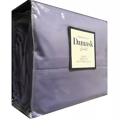 Charter Club 550 TC 100% Cotton QUEEN Sheet Set In AMETHYST PURPLE / Solid Color • £163.82