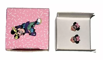 Disney Totally Minnie Mouse Stud Earrings Vintage 1988 Avon New In Box • $19.99