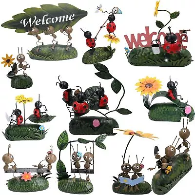 Miniature Life - Metal Ant / Ladybird Garden Ornament Sculpture Gift • £9.85