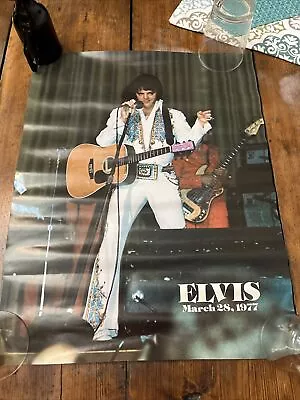 Vintage Rare Poster March 28 1977 ELVIS  17x22 • $18