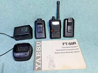 Yaesu Ft-50r Dual Band Fm Ham Radio Ht 2 Meter / 440 + Extended Rx • $129.99