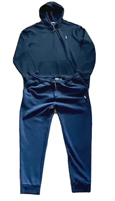 Polo Ralph Lauren Performance 2pc Sweatsuit Slim Fit Navy-blue Mens Size Xxl • $185