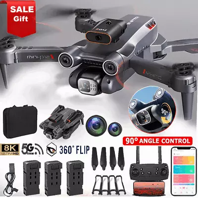 Drones With HD Camera 8K Professional 3x Battery WIFI FPV Quadcopter Foldable UK • £27.91