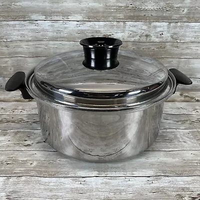 Chefs Ware By Towncraft 6Qt Dutch Oven Stock Pot Original Lid Stainless Steel • $89.95