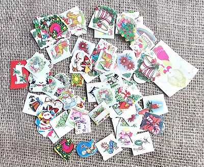 Vintage 1950 To 1970s Christmas Stickers Seals Lot Of 90+ • $8.99