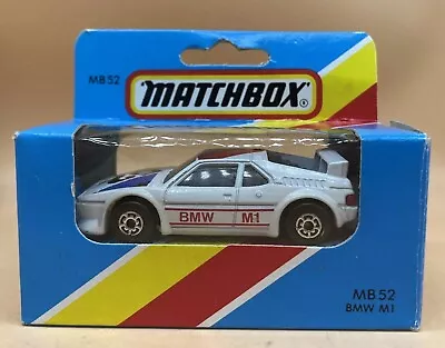 BMW MB52 MATCHBOX VINTAGE WHITE CAR 1983 Racing #52 White 1981 DIECAST Boxed • £29.99