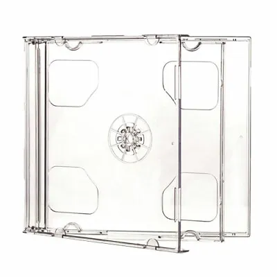 1 X Double CD 10.4mm Jewel Case With Transparent Case & Transparent Cd Tray • £2.79