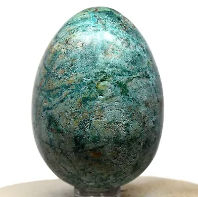 2.4  Chrysocolla W/ Cuprite Malachite Quartz Egg Polished Crystal Mineral - Peru • $28.76