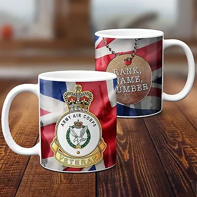 Personalised Military Mug Army Air Corps Cup Official Veteran Dad Gift MVM03 • £12.95