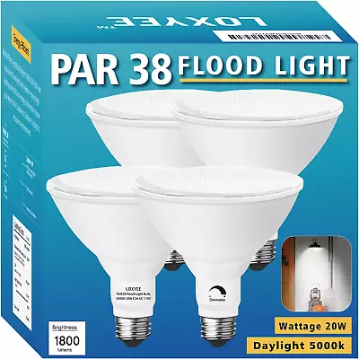 PAR38 LED Outdoor Flood Light Bulbs 4 Pack Dimmable 20W(200W Equivalent) E26  • $38.75