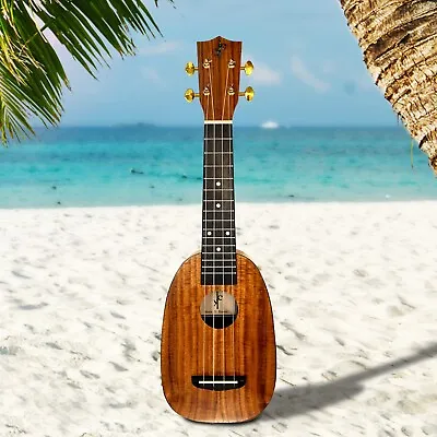 Hawaii Soprano Ukulele Koa Acacia Solid Wood Hawaiian Pineapple Style • $129