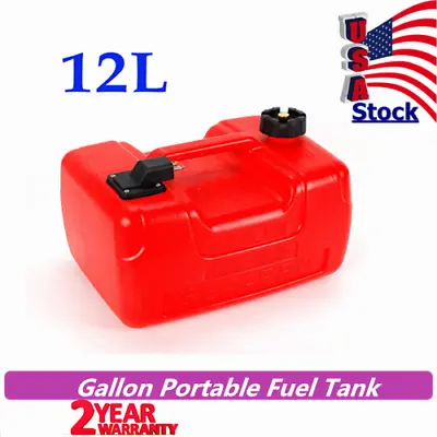 $50.37 • Buy Marine 3.2Gallon Plastic Outboard Gas Tank External Boat Fuel Tank 12L Portable