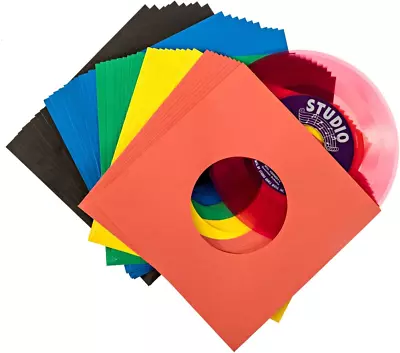 Vinyl Record Sleeves 45Rpm - 7 Inch Premium Acid Free Protection Multicolor Pape • $38.59