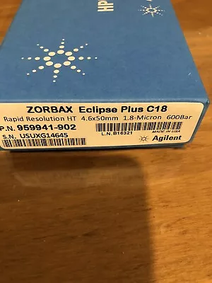 New Agilent ZORBAX Eclipse Plus C18 Column 50x4.6 Mm 1.8 Um. Box Opened • $250