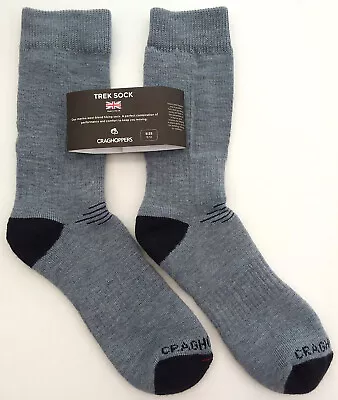 Craghoppers Mens' 44% Merino Wool Hiking Trek Socks Size 9 - 12 UK • £14