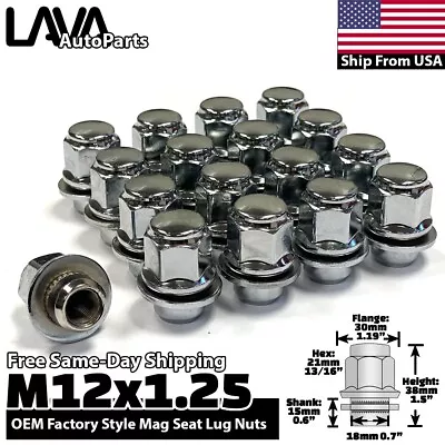 20x Chrome 12x1.25 OEM Mag/Flat Seat Lug Nut Fit Nissan Infiniti Toyota 86 • $21.99