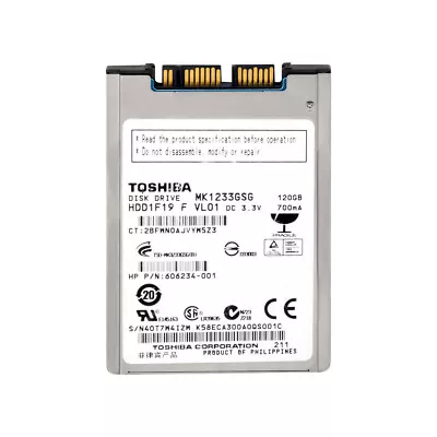 TOSHIBA 120GB 5.4K 8MB MicroSATA 1.8'' MK1233GSG • $77.87