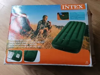 Intex Single Inflatable Air Bed Built In Pump Camping Mattress 76 Cm X 22 Cm • £14.90