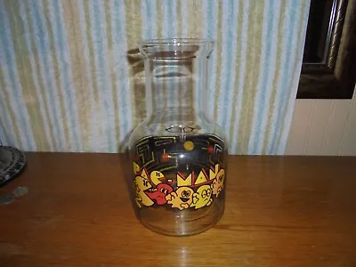 Vintage 1982 Pac-Man Glass Pitcher/ Carafe Bally Midway Mfg. Company • $25