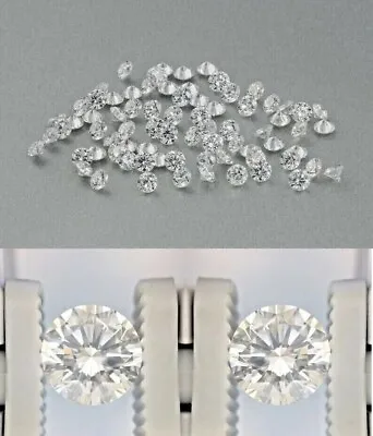 Loose CVD Lab-Grown Diamond 1.70 Mm Round D - IF Certified Diamond 50 Pcs Lot • $1.25